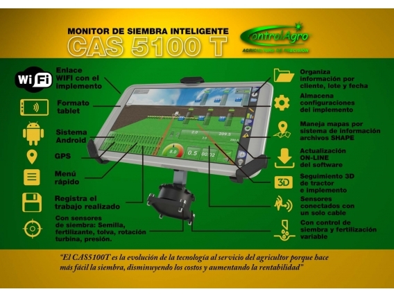 Monitor De Siembra Inteligente Controlagro Cas 5100 T