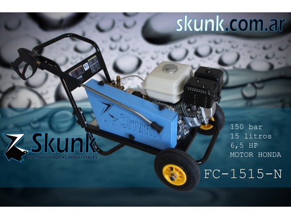 Hidrolavadora Industrial FC-1515-N Skunk Con Motor Honda 150Bar 