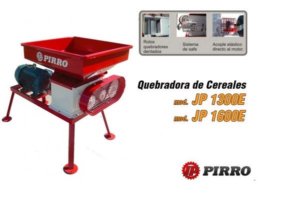 Quebradora de cereales eléctrica estática Pirro JP 1600E
