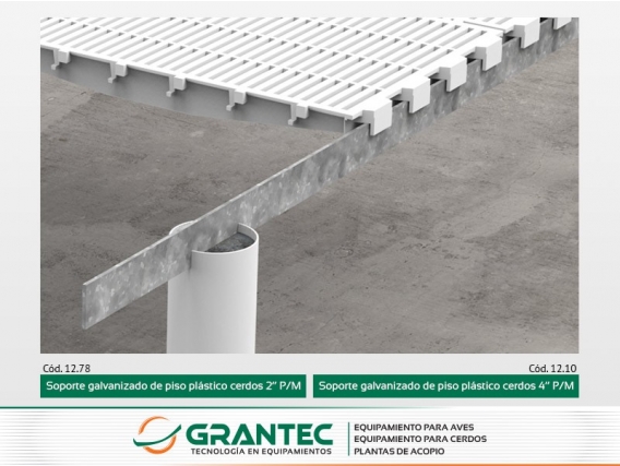 soporte galvanizado de piso plastico