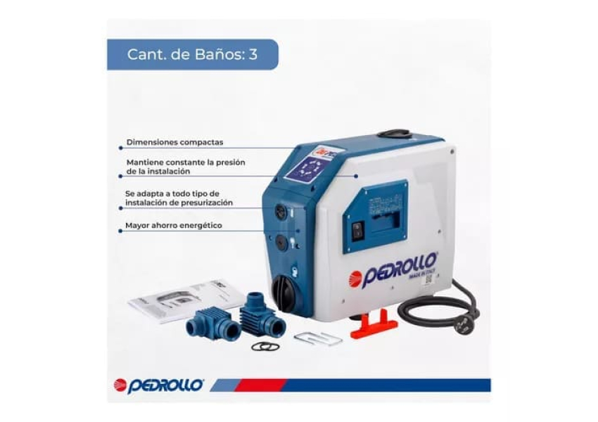 Bomba Presurizadora De Agua Inteligente Pedrollo Dg Ped 1 Hp Agrofy