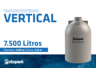 Tanque Cisterna Vertical Rotopam 7500 Litros Nuevo En Venta