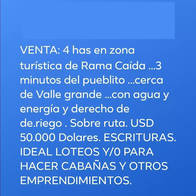 En Venta Finca Agrícola 4 Has, Rama Caída Mendoza.