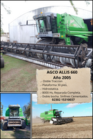 Cosechadora Agco Allis 660 Año 2005