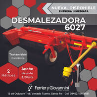 Desmalezadora Mainero M6027 Nueva 3.20mts