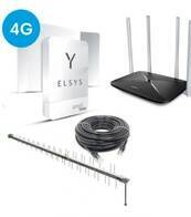 Kit Modem 4G Router Wifi 4 Antenas Antena Yagi