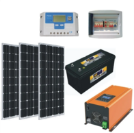 Kit Solar 2200Wh Casa Rodante Invers Cargador 2Kw12-220