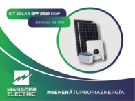 Kit Solar Growatt Básico Off Grid 5Kw Batería De Litio