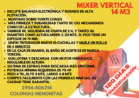 Mixer Vertical La Estanciera, 14 M3. Colonias Menonitas