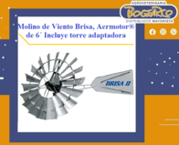 Molino De Viento Brisa De 6 Incluye Torre Adaptadora