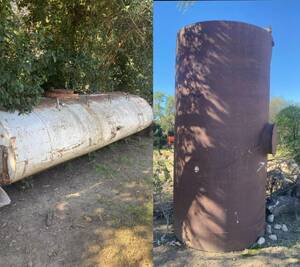 2 Tanques de metal para agua 9000 y 7000 lts