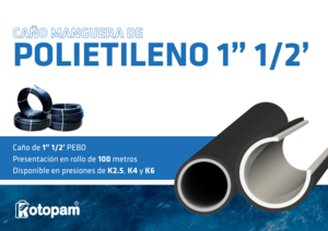 Caño Manguera Rotopam de Polietileno de 1" 1/2' Nuevo