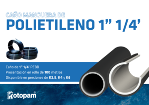 Caño Manguera Rotopam de Polietileno de 1" 1/4' Nuevo