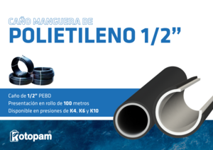 Caño Manguera Rotopam de Polietileno de 1/2" Nuevo