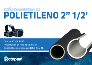 Caño Manguera Rotopam de Polietileno de 2" 1/2' Nuevo