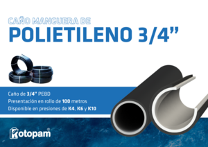 Caño Manguera Rotopam de Polietileno de 3/4" Nuevo