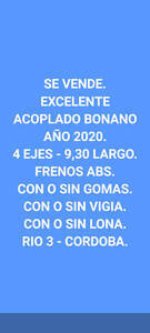 Acoplado Bonano 2020 4 Ejes