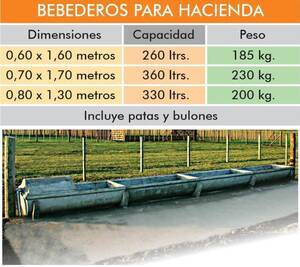 Bebederos para hacienda 
