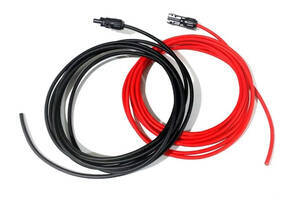 Cable Solar De 6Mm2 Largo 6Mts Panel Solar C/ Ficha Mc4