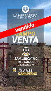Campo En Venta 193 Has Ganaderas San Jerónimo Del Sauce