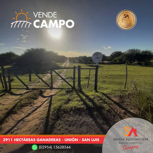 Campo Ganadero De 3.911Hectáreas En Unión, San Luis