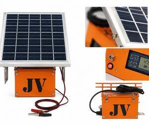 Cargador Solar 12V M002 para boyero eléctrico.   