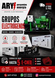 Grupos electregenos todas las potencias cabinados/abiertos/ trailer