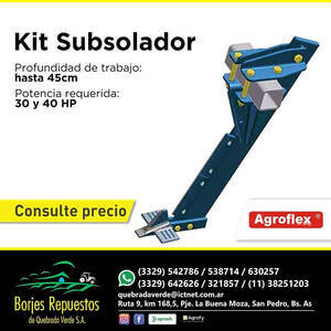 Kit Subsolador Agroflex De 80Cm Para Penetra Hasta 45Cm