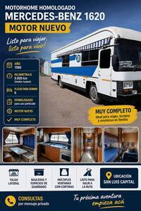 Motorhome Mercedes benz.. cap 7 personas .. excelente estado listo para disfruta
