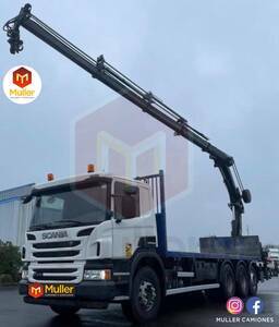 Scania P410 año 2014 con Hidrogrua 22 TN