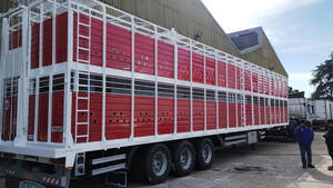 Semi Jaula Doble Piso 3 Ejes Abs 49 Tn