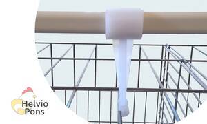Soporte Para Caño Cuadrado Para Bebederos De Gallinas