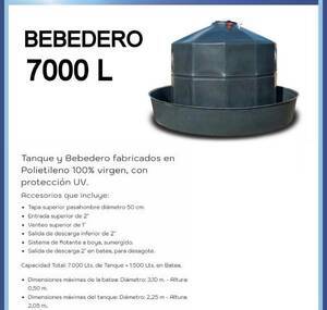 Tanque y Bebedero de Polietileno con protección UV