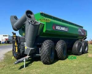 Tolva autodescargable EVO 43TN. 8 ruedas c/balanza. Ascanelli