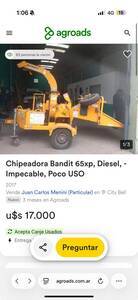 VENDO CHIPEADORA SEMINUEVA